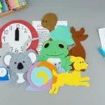 pile of Hickory Dickory Dock felt pieces and lyric card
