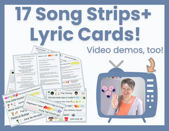 Image showing 17 Song Strips and Lyric cards with video demos